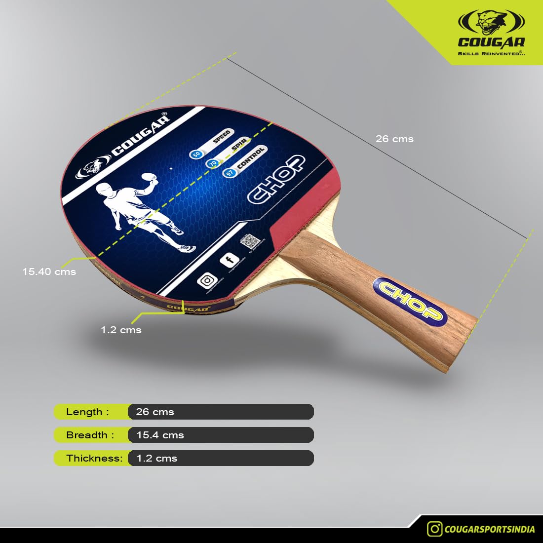 CHOP TABLE TENNIS RACKET