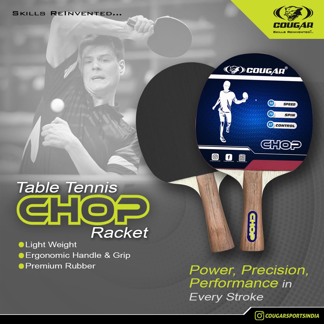 CHOP TABLE TENNIS RACKET