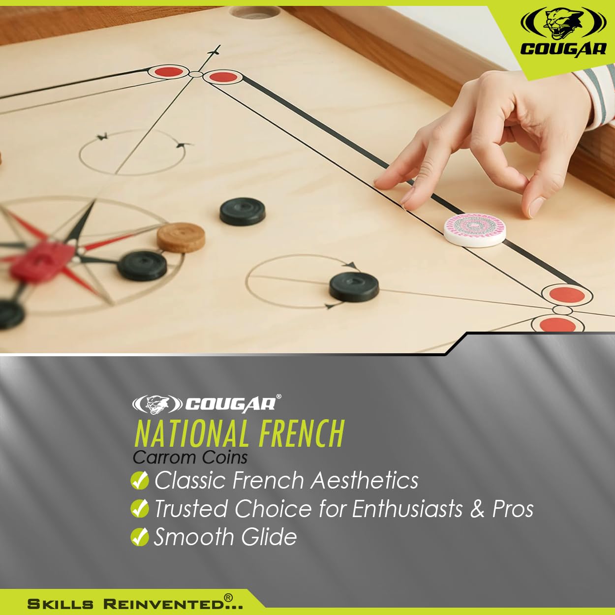National FRENCH CARROM COINS