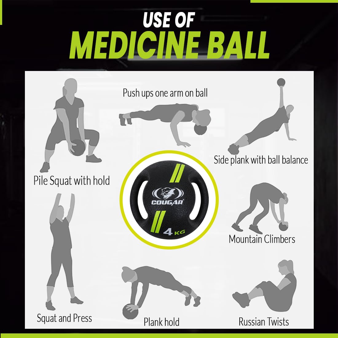 DUAL HANDLE MEDICINE BALL