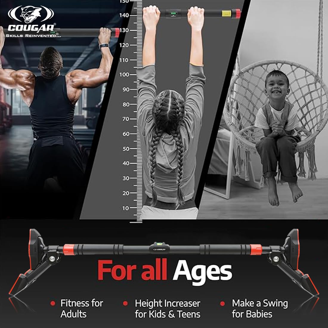 THREE WAY SUPPORT Pull Up Bars