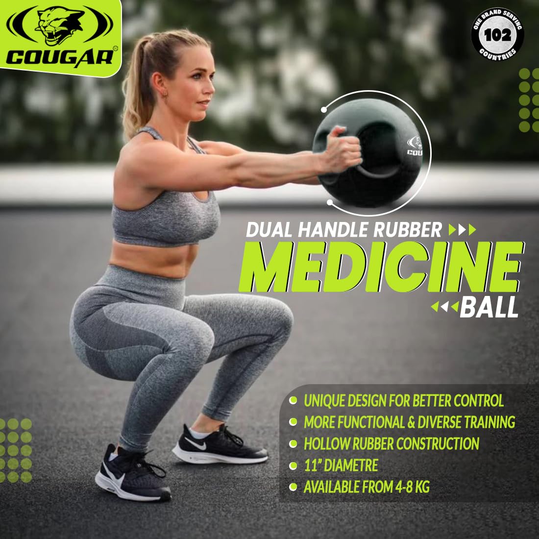 DUAL HANDLE MEDICINE BALL